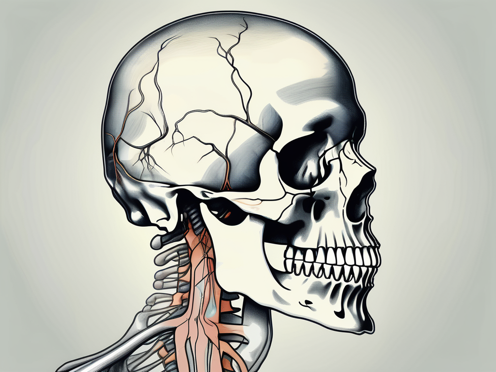 where does the abducens nerve exit the skull