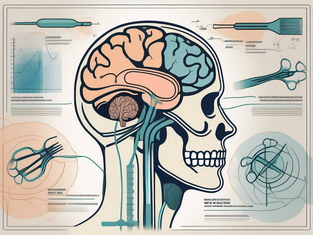 The human brain and skull