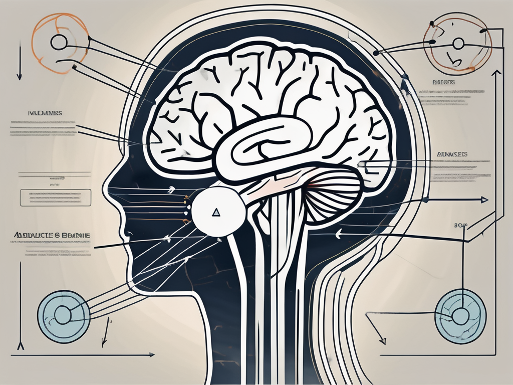 The human brain highlighting the abducens nerve