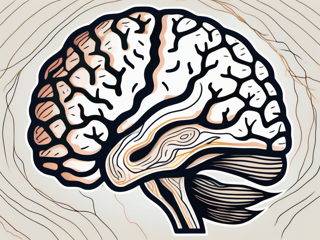 The human brain with focus on the abducens nerve