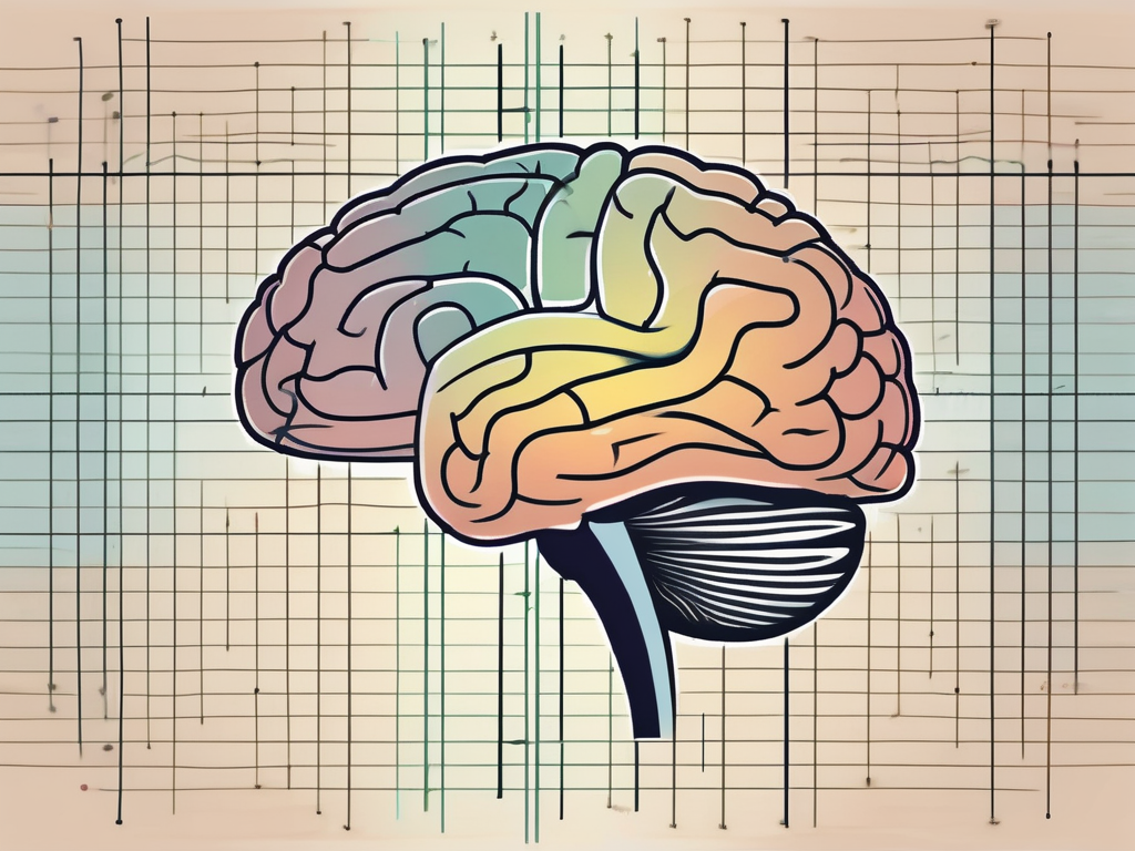 The human brain highlighting the left abducens nerve and the right visual field