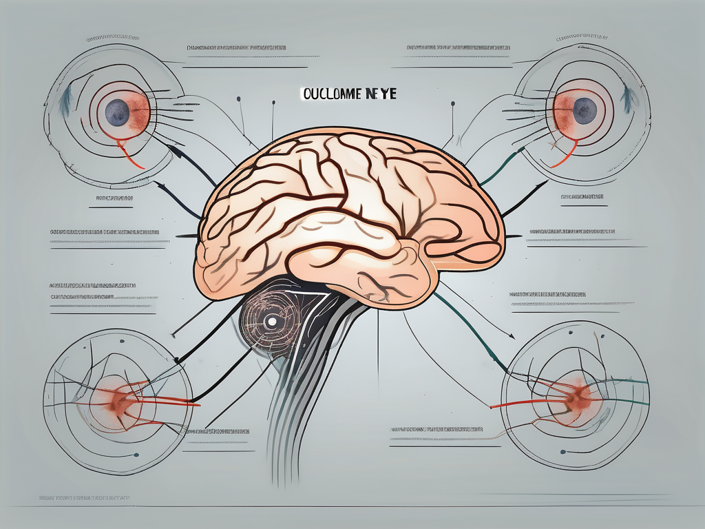 The human brain highlighting the oculomotor