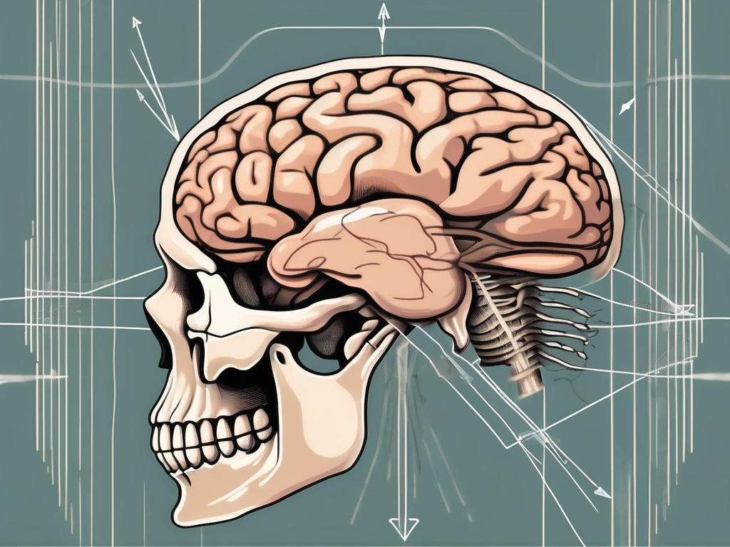 The human brain and skull