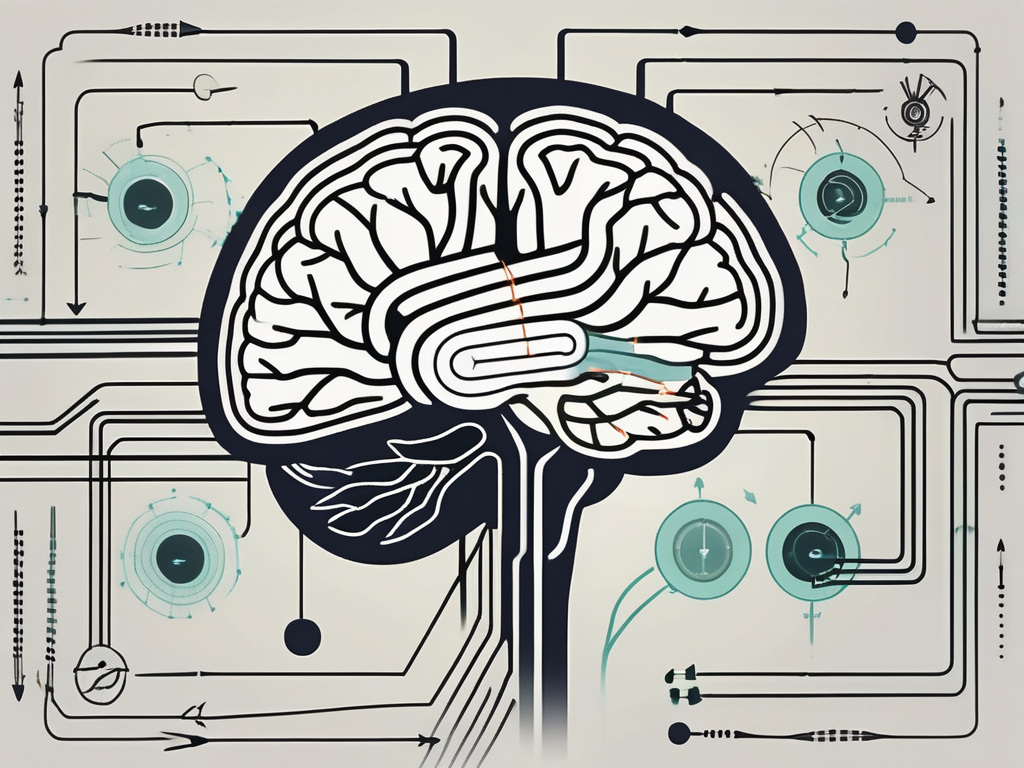 The human brain with the abducens nerve highlighted