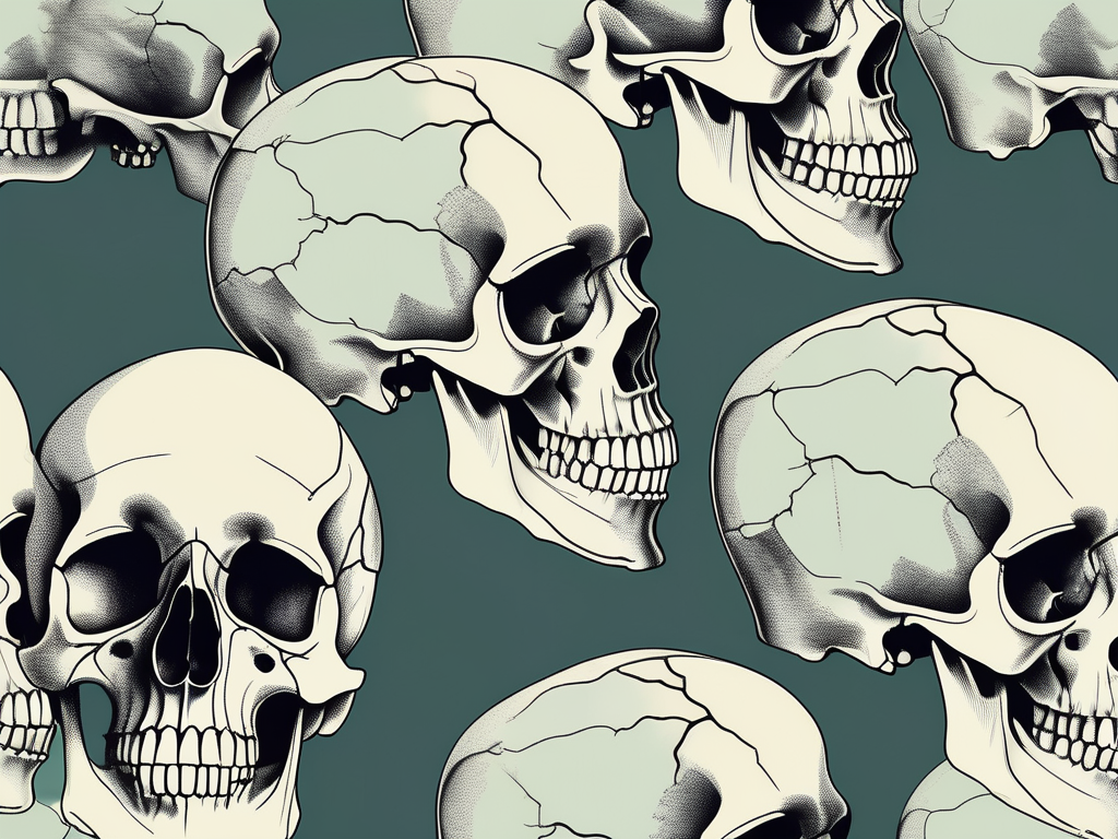 The human skull from a side angle